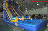 Cina 0.55mm Slide biru Inflatable Air PVC terpal Untuk Amusement Park RQL-00303 distributor