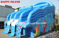 Terbaik Slide biru Anak Inflatable Air Dengan Oxford Kain Dan PVC Coating RQL-00204 for sale