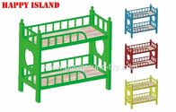 Terbaik Prasekolah Mebel Plastik Bunk Bed Nursery Kelas Furniture Dengan Berbagai Warna Dan Standar Eropa for sale
