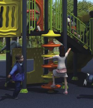 3.0mm Tebal Galvanized Steel terbuka Playground Peralatan Untuk Amusement Park