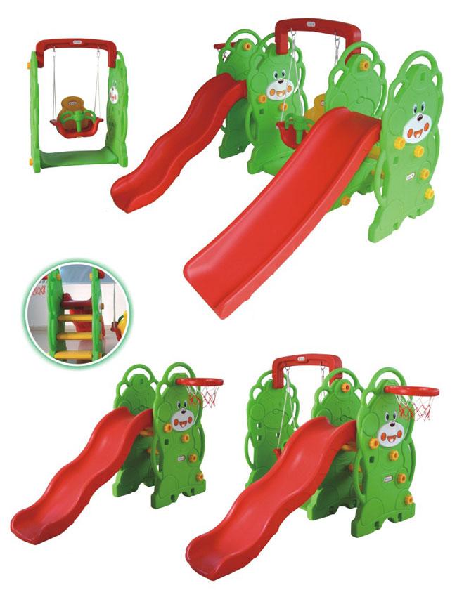 3 In 1 Anak Luar Slide Mainan Multifungsi Plastik Anak Dan swing Colorful Bayi swing Slide Set