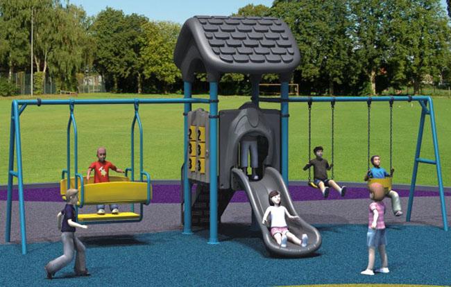 Diimpor LLDPE Playground swing Sets Childrens terbuka swing Sets