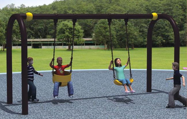 U Fleksibel Flyer swing Set Anak swing Sets Galvanized baja terbuka Anak-anak