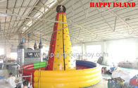 Terbaik Tahan lama PVC Inflatable Climbing Wall, Inflatable Renang Dengan Slide Yellow Tinggi for sale