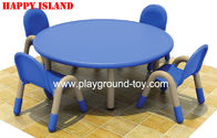 Terbaik Colorful TK Putaran Plastik Anak Table Furniture Untuk Kelas TK Dengan Karet Akar Untuk Belajar for sale